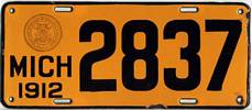 1912 Michigan license plate